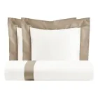 Juego de funda nórdica 100 % algodón y 10 % satén de algodón con 2 fundas de almohada - Detalle Viadurini