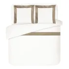 Juego de funda nórdica 100 % algodón y 10 % satén de algodón con 2 fundas de almohada - Detalle Viadurini