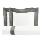 Juego de funda nórdica 100 % algodón y 10 % satén de algodón con 2 fundas de almohada - Detalle Viadurini