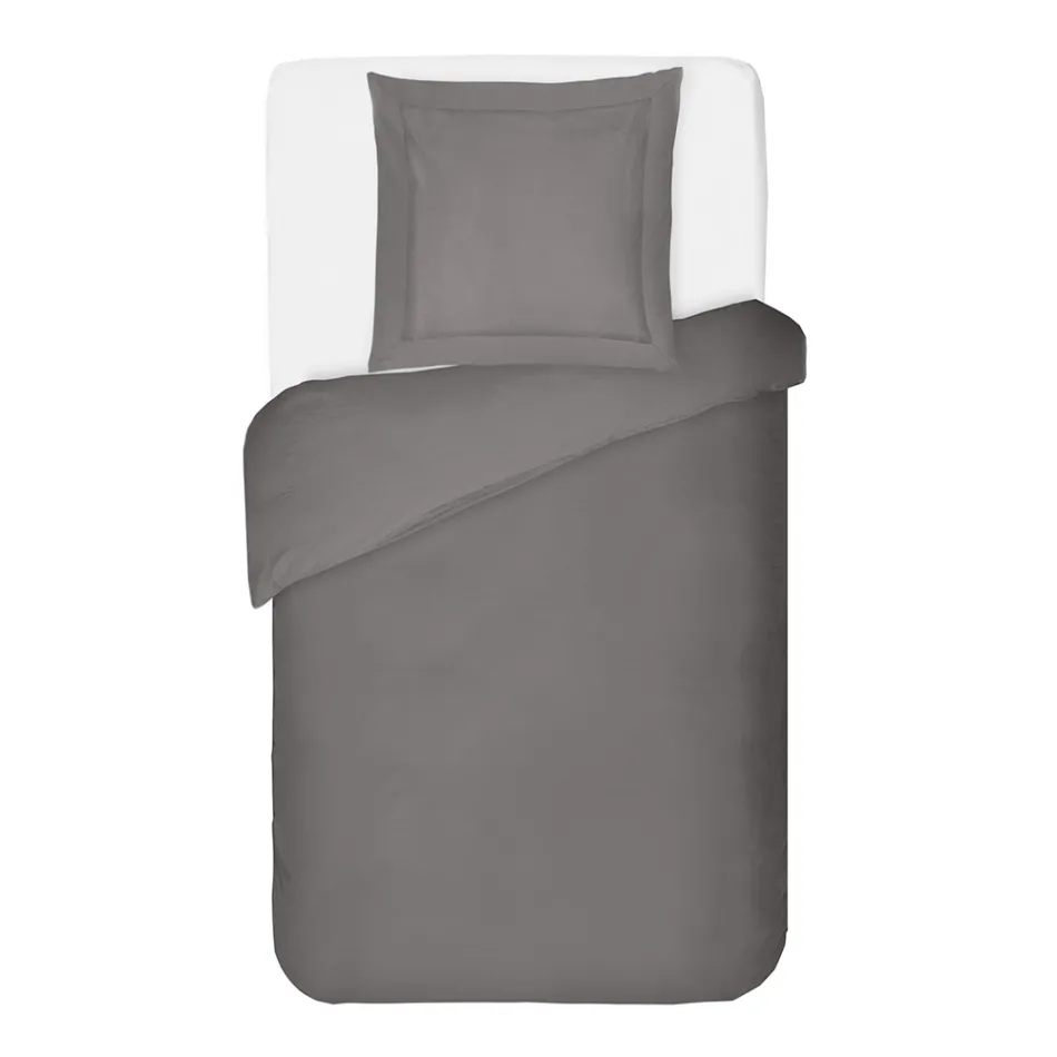 Juego de funda nórdica de satén 100 % algodón con 1 funda de almohada, fabricado en Italia, suave y esponjoso Viadurini