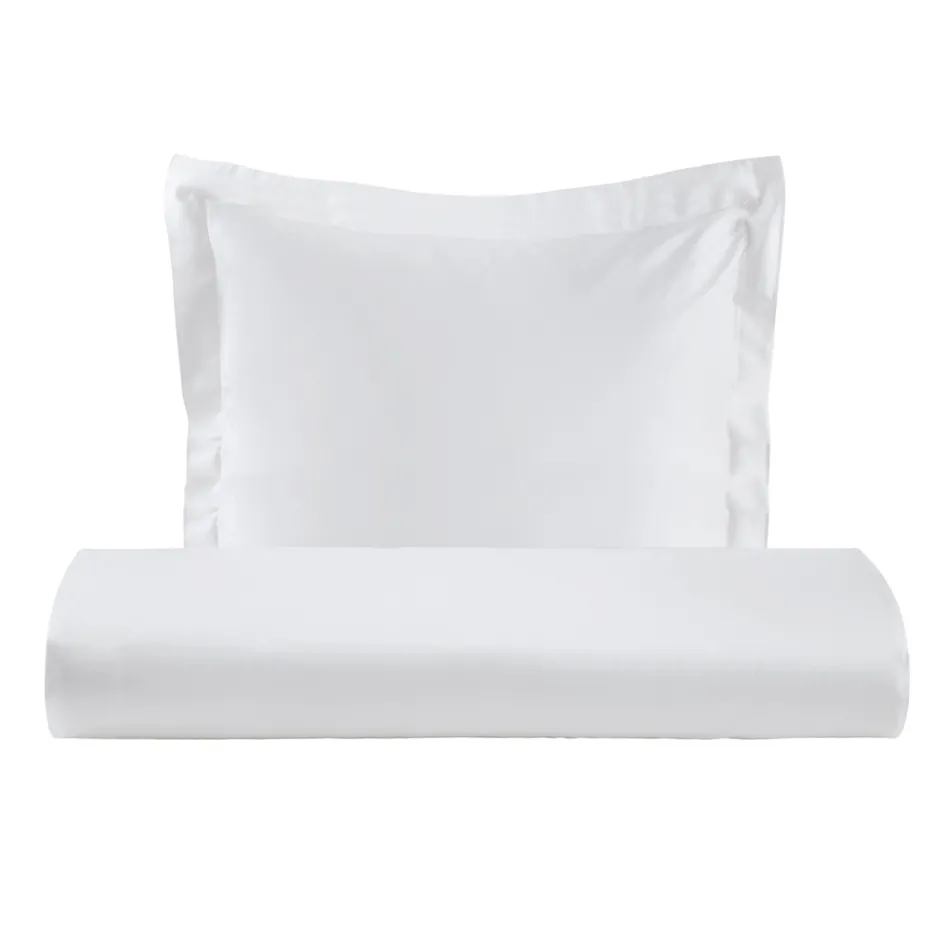 Juego de funda nórdica de satén 100 % algodón con 1 funda de almohada, fabricado en Italia, suave y esponjoso Viadurini