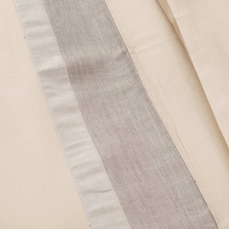 Juego de funda nórdica 90% algodón y 10% lino con 1 funda de almohada fabricado en Italia - Nestlé Viadurini