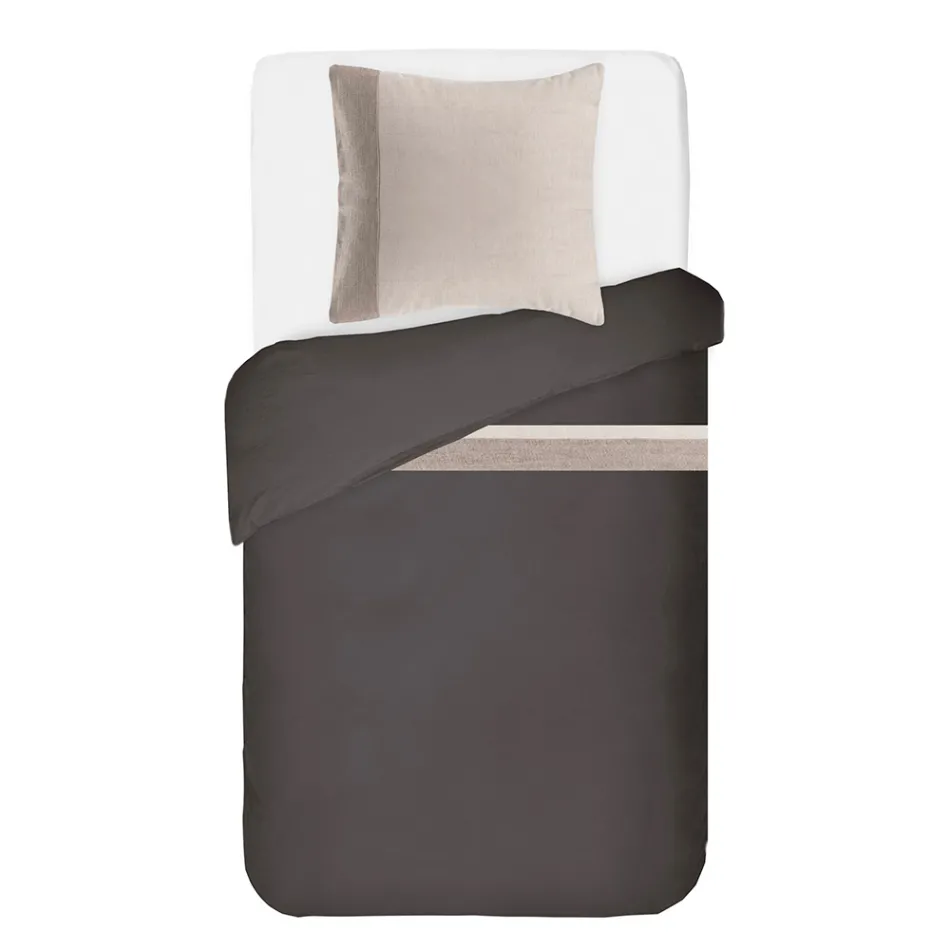 Juego de funda nórdica 90% algodón y 10% lino con 1 funda de almohada fabricado en Italia - Nestlé Viadurini