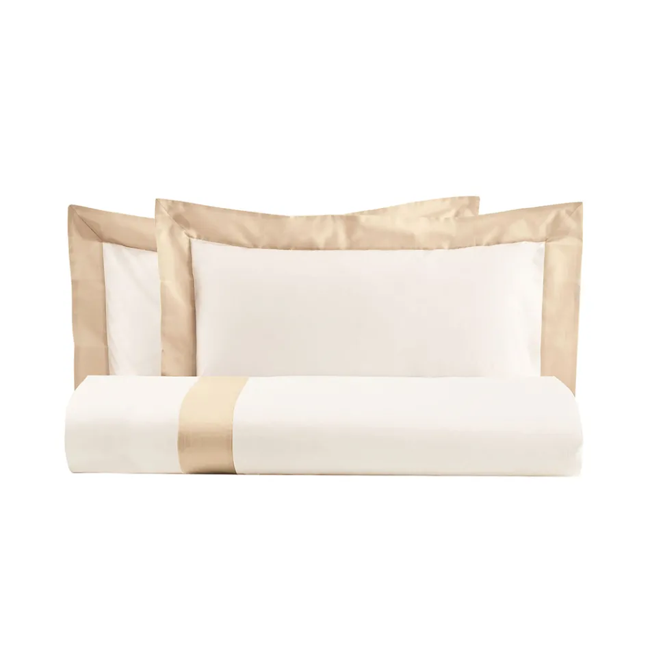 Juego de funda nórdica tamaño king en 100 % algodón y 10 % satén de algodón - Detalle Viadurini