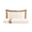 Juego de funda nórdica de una plaza y media en 100% algodón y 10% satén de algodón - Detalle Viadurini