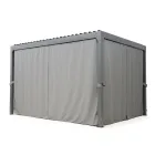 Pegola 3x4 mt en Aluminio Pintado Antracita con Manivela - Levante Viadurini