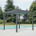 Pérgola 3x4 mt en Aluminio Pintado Antracita con Manivela - Levante