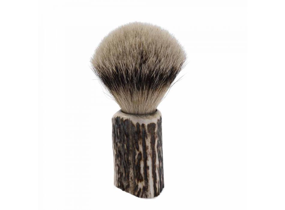 Brocha de afeitar artesanal de pelo de tejón Made in Italy - Euforia Viadurini