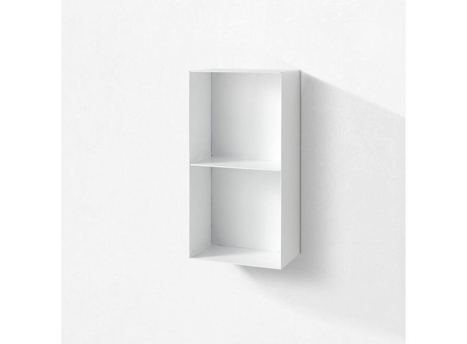 Mueble de pared reversible de metal rectangular - Libro Viadurini