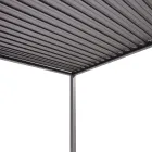 Pérgola de aluminio antracita con techo orientable - Vitta Viadurini