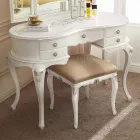 Peine de maquillaje clásico de madera con espejo Made in Italy - Cambrige Viadurini