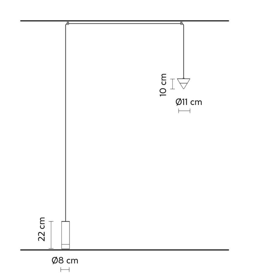 Lámpara de Pie Wire en Aluminio Negro y Cono Gran Diseño Minimalista - Mercado Viadurini