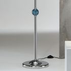 Lámpara de pie italiana clásica hecha a mano de vidrio y metal con pantalla - Oliver Viadurini