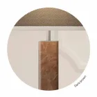 Lámpara de pie de diseño moderno en metal con pantalla de tela Made in Italy - Jump Viadurini