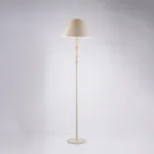 Lámpara de pie y pantalla de madera y hierro, fabricada en Italia para decoración de interiores - Toscana Viadurini