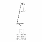 Lámpara de pie de metal con pantalla moderna de algodón blanco Made in Italy - Barton Viadurini