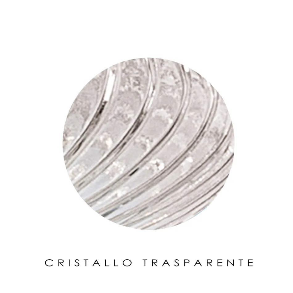 Lámpara de pie de vidrio veneciano acanalado y soplado a mano - Dafne Viadurini