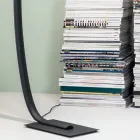 Lámpara de pie LED moderna regulable en metal negro, dorado o blanco - Góndola Viadurini