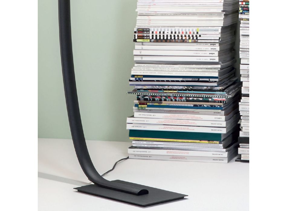 Lámpara de pie LED moderna regulable en metal negro, dorado o blanco - Góndola Viadurini