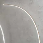 Lámpara de pie LED moderna regulable en metal negro, dorado o blanco - Góndola Viadurini