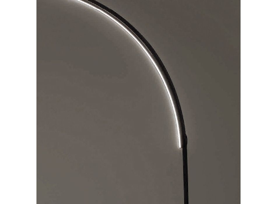 Lámpara de pie moderna con luz LED regulable en metal pintado - Picea Viadurini
