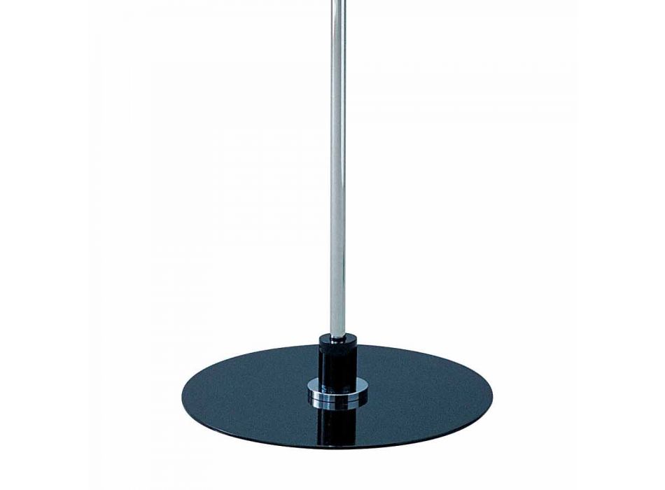 Lámpara de pie moderna con estructura cromada y placa de vidrio Made in Italy - Saturno Viadurini