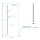 Lámpara de pie moderna de metal con doble iluminación Made in Italy - Roman Viadurini