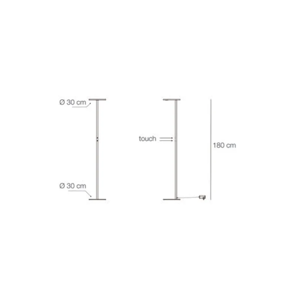 Lámpara de pie de metal con varios acabados fabricada en Italia - Lumi Viadurini