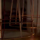 Lámpara de pie para salón 3 luces en metal blanco o natural estilo minimalista - Estilo Viadurini