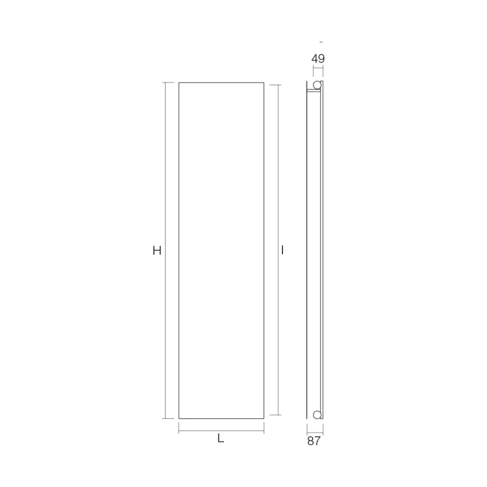 Placa Radiante con Sistema Mixto en Acero al Carbono Made in Italy - Bigne Viadurini