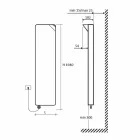 Placa radiante eléctrica de diseño moderno hasta 1000 W - Libro Viadurini