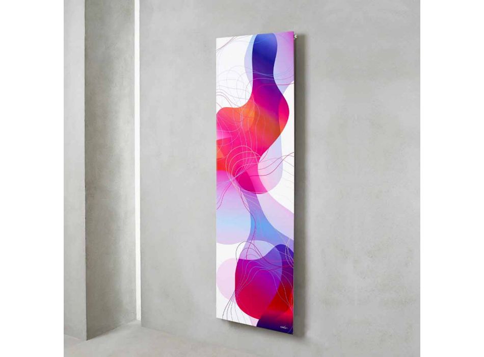 Placa radiante eléctrica de pared en acero con 1000 vatios - Decoración Kelvin Viadurini