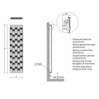 Placa radiante de acero de diseño vertical de 5 barras de hasta 1003 vatios - River Viadurini