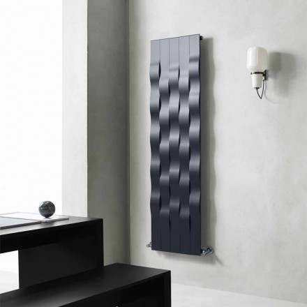 Placa radiante de acero de diseño vertical de 5 barras de hasta 1003 vatios - River Viadurini