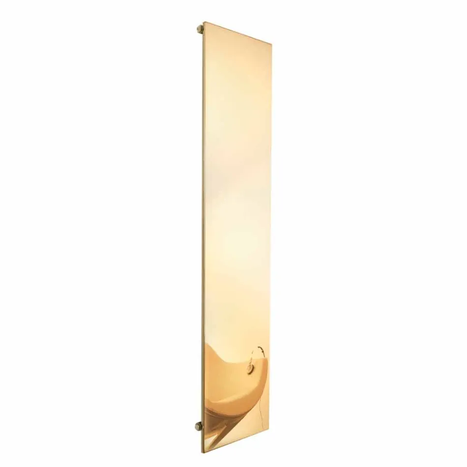 Placa radiante vertical en oro de diseño moderno fino hasta 595 W - hielo Viadurini