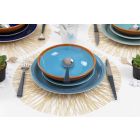 Planchas de colores y modernas 18 piezas en gres Servicio completo de mesa - Egadi Viadurini