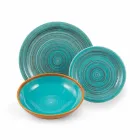 Planchas de colores y modernas 18 piezas en gres Servicio completo de mesa - Egadi Viadurini