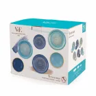 Planchas de colores y modernas 18 piezas en gres Servicio completo de mesa - Egadi Viadurini