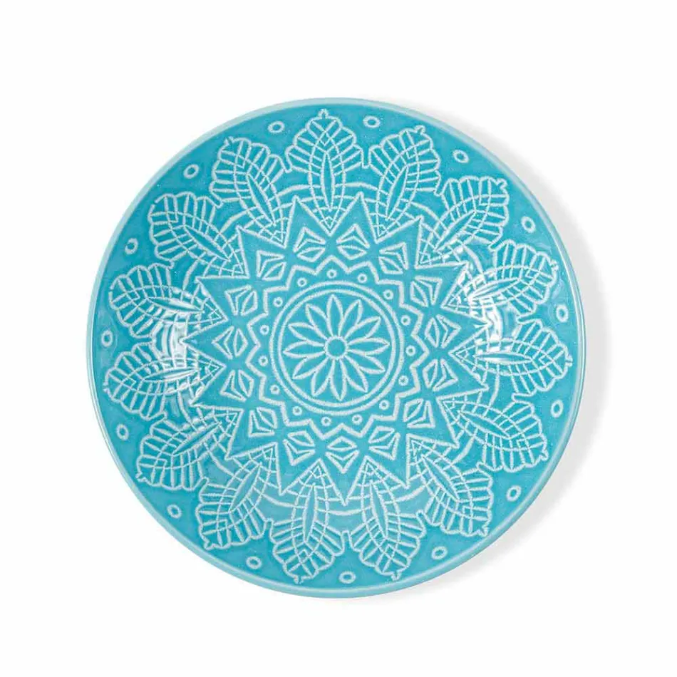 Platos Modernos de Color 18 Piezas Servicio Completo de Mesa en Gres - Creta Viadurini