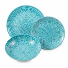 Platos Modernos de Color 18 Piezas Servicio Completo de Mesa en Gres - Creta Viadurini