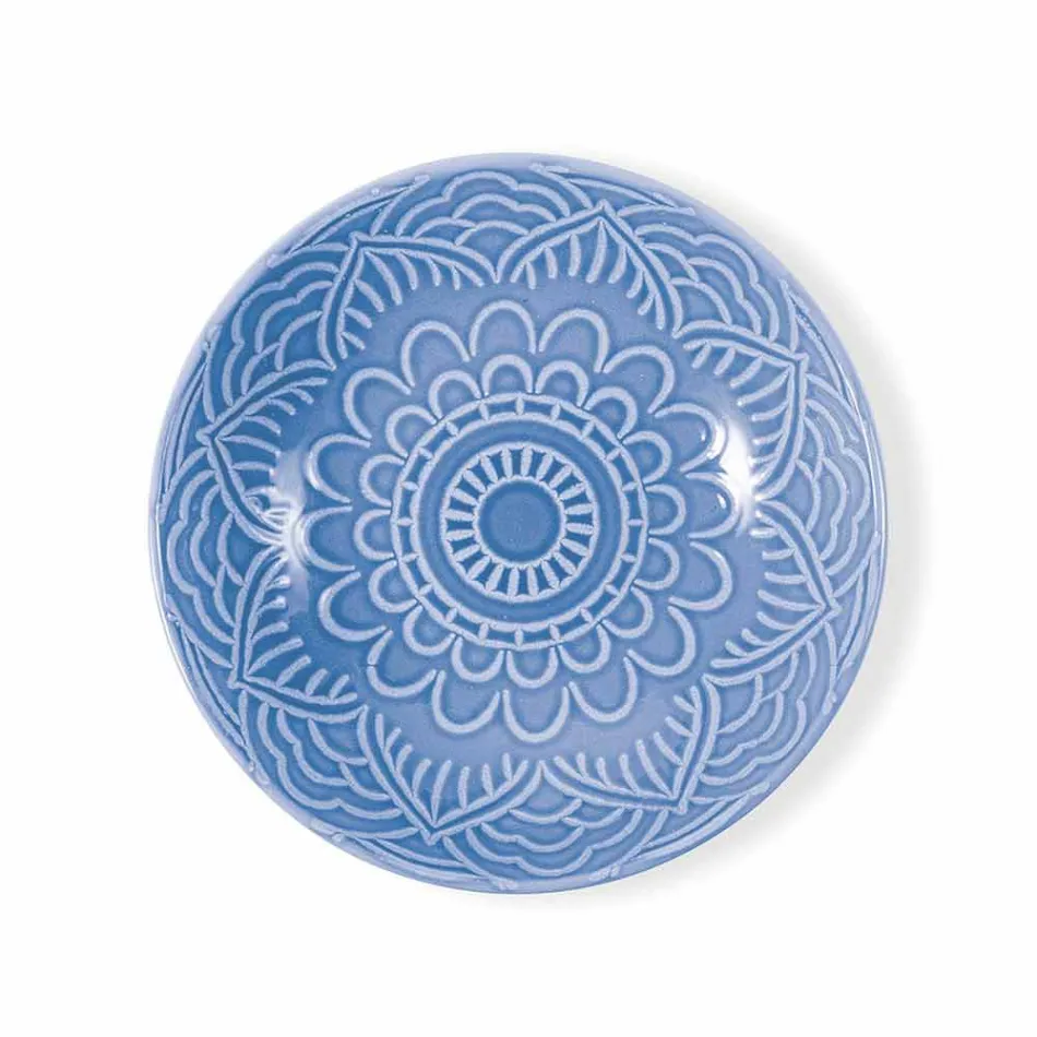 Platos Modernos de Color 18 Piezas Servicio Completo de Mesa en Gres - Creta Viadurini