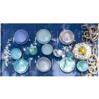 Platos Modernos de Color 18 Piezas Servicio Completo de Mesa en Gres - Creta Viadurini