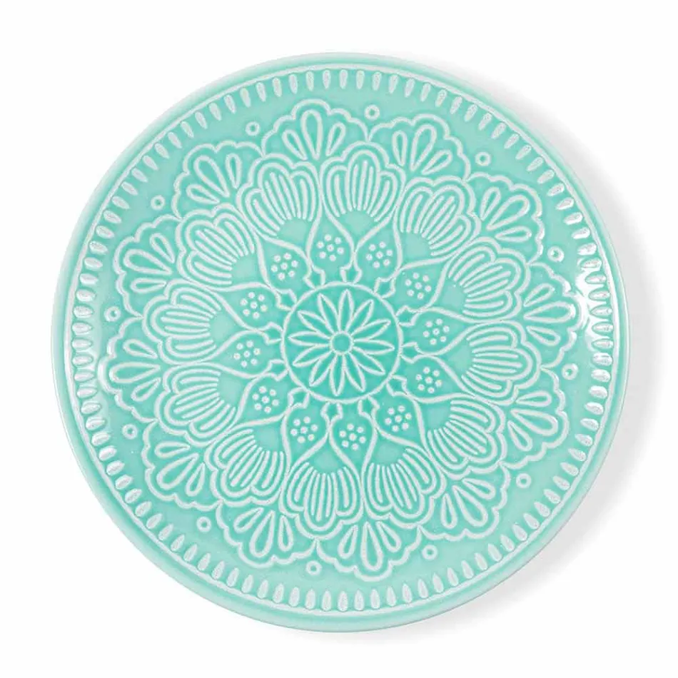 Platos Modernos de Color 18 Piezas Servicio Completo de Mesa en Gres - Creta Viadurini