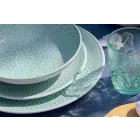 Platos Modernos de Color 18 Piezas Servicio Completo de Mesa en Gres - Creta Viadurini