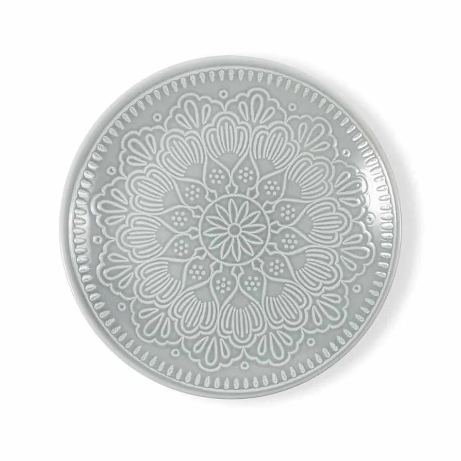 Platos Modernos de Color 18 Piezas Servicio Completo de Mesa en Gres - Creta Viadurini