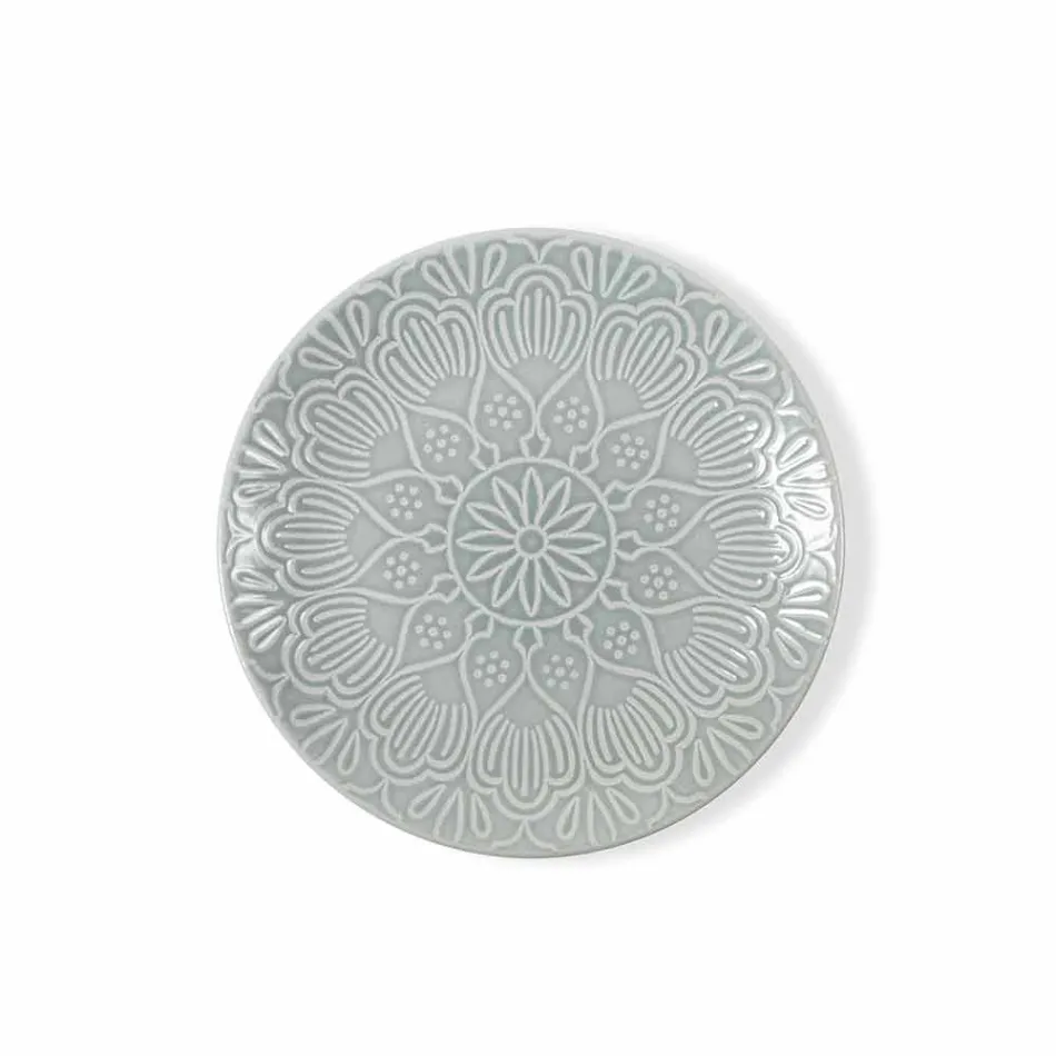 Platos Modernos de Color 18 Piezas Servicio Completo de Mesa en Gres - Creta Viadurini