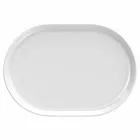 Platos de servicio de diseño ovalado blanco moderno en porcelana 4 piezas - Ártico Viadurini