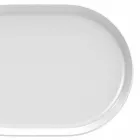 Platos de servicio de diseño ovalado blanco moderno en porcelana 4 piezas - Ártico Viadurini