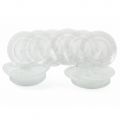 Platos De Vidrio Transparente Lujo Decoración Clásica 18 Piezas - Palazzo