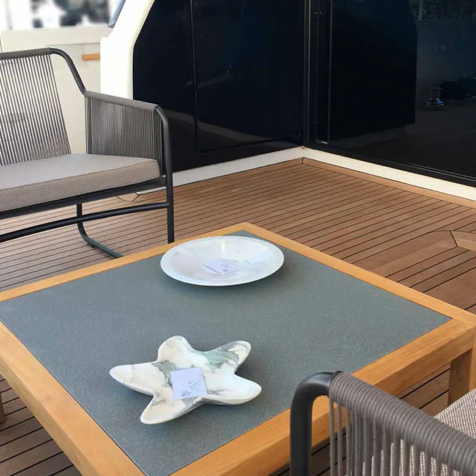 Platillo de mármol moderno en forma de estrella de mar Made in Italy - Ticcio Viadurini